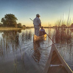 canoe on river